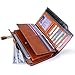 Jack&Chris Women's RFID Blocking Luxury Genuine Leather Clutch Wallet Card Holder Organizer Ladies Purse,WB301A