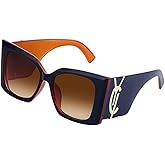 BCUYCF Women's Personality Oversized Cat Eye Sunglasses, Suitable for Photo, Driving, Fishing, UV Protection and Anti-Glare.