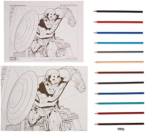 DIMENSIONS Paint Works 73-91498 Captain America Pencil by Number Kit