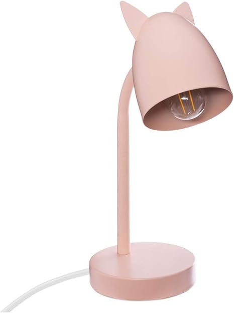 Atmosphera Lampe A Poser En Metal Rose Oreilles De Chat Amazon Fr Cuisine Maison