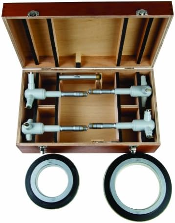 Mitutoyo368-920 Holtest Vernier Inside Micrometer, Complete Unit Set, 4-8" Range, 0.0002" Graduation, +/-0.00025" Accuracy