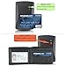 RFID Blocking Cowhide Leather Wallet for Men with 2 ID Windows(Black)