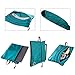 NKTM Travel Wallet - Unisex Adult Ocean Blue Modern Lightweight Nylon Passport Wallet with Zipper, 3 Compartments, 8.7