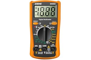 Digital Multimeter, Auto-Ranging Voltage Current Amp Measuring Tool, High Precision LCD AC DC Volt Tester for Automotive Oran