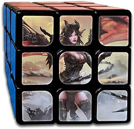Sexy Devil Lady Rubik's Cube 3D Printed 3x3 Magic Square 2.1" Third-order Rubik Jigsaw Game Speed Cube IQ Tester Toys Adults Kids