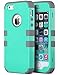 ULAK SE Case,iPhone 5S Case, Anti Slip Shock Resistance Protective Cover with Hybrid High Soft Silicone + Hard PC Case for Apple iPhone 5/5S/SE (Light Green+Grey)