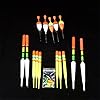 OKDEALS-Assorted-Sizes-Fishing-Floats-Bobbers-Slip-Drift-Tubes-Indicator-Box-15PCS