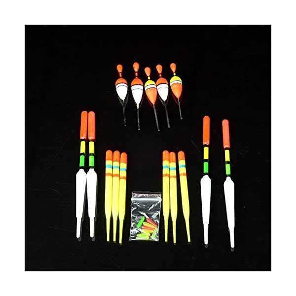 OKDEALS-Assorted-Sizes-Fishing-Floats-Bobbers-Slip-Drift-Tubes-Indicator-Box-15PCS