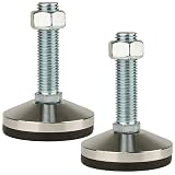 MUHOUZHINANG Heavy Duty Leveling Screw Leg,Leg Leveler 3.94" Dia Base,Adjustable Leveling feet M24 Thread, 4800 Lb Capacity,Capacity for Workbench, Machine, Cabinet, (D100xM24x100,2 Pcs,Black)