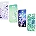 Galaxy J7 V Case, Galaxy J7 Perx Case, Galaxy J7 Sky Pro Case, YOKIRIN 4 Pcs Shock-Absorption Soft TPU Rubber Skin Gel Bumper Case Transparent Crystal Clear Colorful Print Ultra Slim Protective Cover