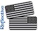 Pair - REFLECTIVE Stealthy American Flag Hard Hat Stickers | Black Ops Decals | Tactical Gear Survival Labels | USA Flags Toolbox Helmet Patriotic Old Glory primary