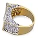 TOPGRILLZ Hip Hop 14K Gold Plated Mens Iced Out Cluster Simulated Diamond CZ Bling Star Punk Ring for Men Hip Hop