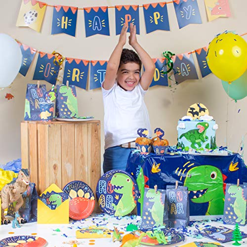 Dinosaur Party Supplies 16 Guests, Set Include Large Dinner Plates