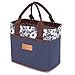 Muitifunction Cute Canvas Bento Lunch Bag for Picnic Travel Tote Lunch Bag with Rope Belt