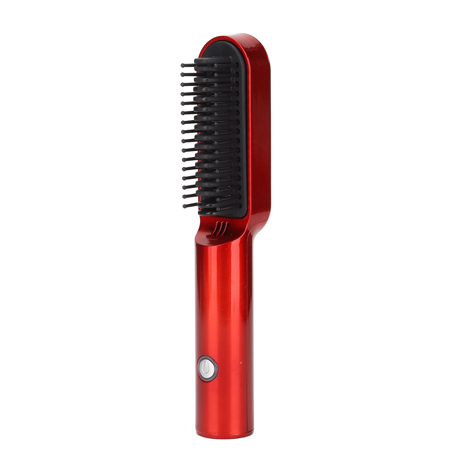Rechargeable Electric Hair Brush, Hair Straightener Brush, Small and Portable Ergonomic Handle Even Heating Practical Tool with USB Charging Safe Hair Straightening Curling Comb