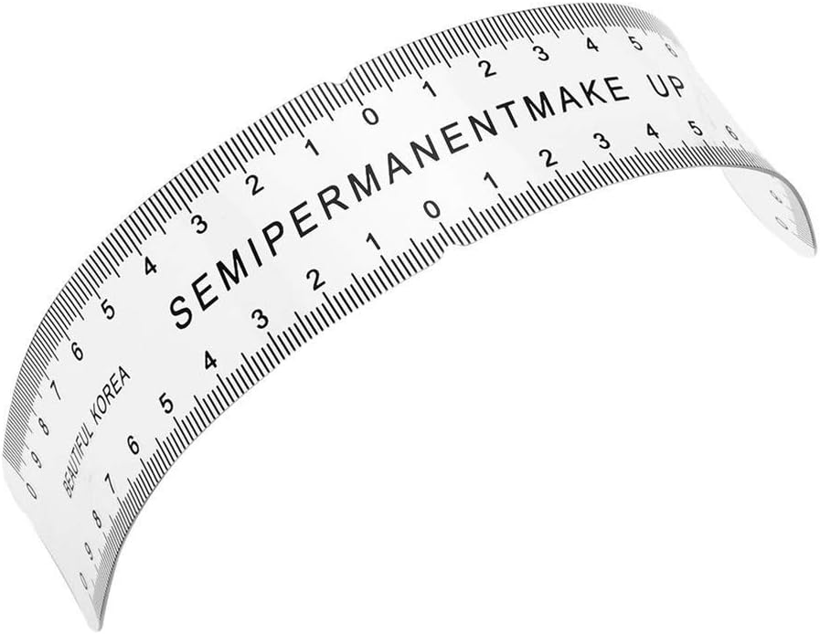 H.Yue Microblading 1PC Eyebrow Embroidery Curved Ruler Eyebrow Microblading Ruler Tattoo Permanent Positioning Radian Ruler