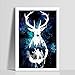 DIY 5D Diamond Painting by Number Kits, Crystal Rhinestone Diamond Embroidery Paintings Pictures Arts Craft for Home Wall Decor (Deer) 11.8X15.7Inch