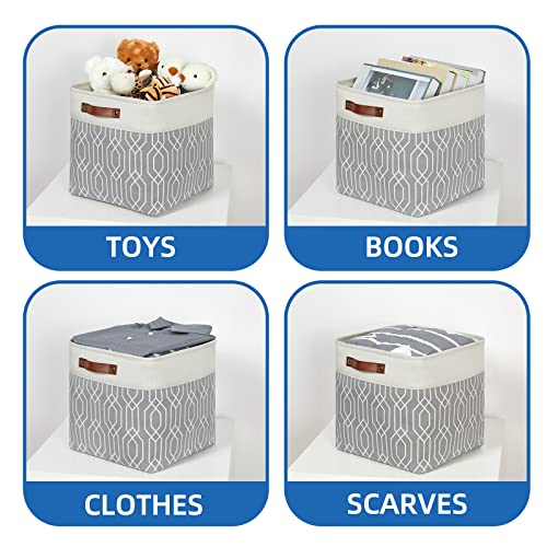 Temary Collapsible Baskets 13 Inch Storage Cubes for Organizing