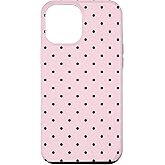 Light Pink and Black Polka Dot Pattern Case for iPhone 12 Pro Max