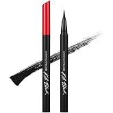 CLIO Superproof Pen Liquid Eyeliner, Waterproof Smudge Proof Long Wear, Ultra Precision Sponge Tip, One Stroke High Pigment Color, Fast Dry Formula, Sharp Wing, Safe for Sensitive Eyes (001 Black)
