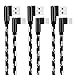 CIKOO 3 Pack 1FT USB C Cable, Right Angle 3.1A Fast Charging, Braided, Compatible with Samsung Galaxy, iPad, Google Pixel, PS5 Controller