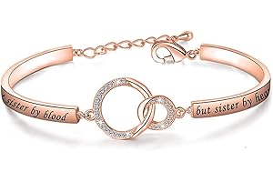 HOLLP Gift for Best Friend Friendship Bracelet Not Sister by Blood But Sister by Heart Jewelry Friend Sister Bangle