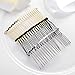 Frcolor Hair Comb 20 Teeth Bridal Hair Clip Combs Fancy DIY Metal Wire Hair Side Combs 12pcs (Golden White K Black)