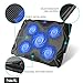 Havit 5 Fans Laptop Cooling Pad for 14-17 Inch Laptop, Cooler Pad with LED Light, Dual USB 2.0 Ports, Adjustable Mount Stand (Blue)