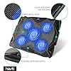 HAVIT-Laptop-Cooling-Fan-Portable-Cooling-Pad-with-5-Quiet-Fans-and-2-USB-Ports-for-Up-to-17-Laptops-F2068-BlackBlue HAVIT Laptop Cooling Fan, Portable Cooling Pad with 5 Quiet Fans and 2 USB Ports, for Up to 17” Laptops, F2068 (Black…