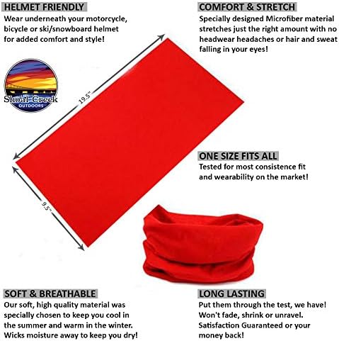 Christmas Sale Use Code QHNPX57F! 12 - 1 Buff (Solid Colors) -Lightweight Sports & Casual Headwear - Bandana, Neck Gaiter, Helmet Liner, Running Mask. High Performance Moisture Wicking Microfiber