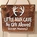 Little Man Cave No Girls Allowed Door Hanger - Antlers - Rustic Wooden Nursery Decor - Boys Room Decor - Baby Shower Gift