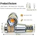 iBrightstar Newest 9-30V Extremely Bright Low Power 168 175 194 2825 W5W T10 Wedge LED Bulbs with Projector for Side Marker Light,Amber Yellow