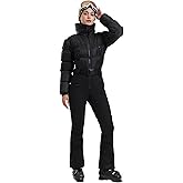 GSOU SNOW Womens Ski Suits Down One Piece Snowsuit Waterproof Snowboard Jumpsuits Winter Ski Outfit