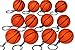 Novel Merk 12 Pack Orange Basketball Keychains for Kids Party Favors & School Carnival Prizes
