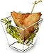 zappy Square 6.8 oz Soup Cup Parfait Dessert Cups Dishes Shot Glasses Trifle Bowl Clear Disposable Plastic Souffle Mousse Cups Ice Cream Fruit Party Appetizer Cube Bowls Dessert Glassess 20 Ct