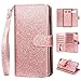 HIDAHE Galaxy S10 Plus Wallet Case, S10 Plus Pink Case Cover with Kickstand,9 Card/Cash Slots,Magnet Clip,Wrist Strap,PU Leather Wallet Flip Phone Case for Samsung Galaxy S10 Plus (6.4 inch),Pink