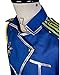 Ya-cos Fullmetal Alchemist Colonel Roy Mustang Military Uniform Cosplay Costume,Blue ,Medium