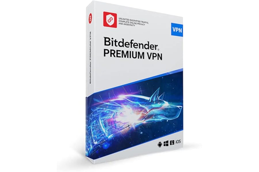 Bitdefender Premium Unlimited VPN - 10 Devices | 1 year Subscription | PC/Mac/Android/iOS
