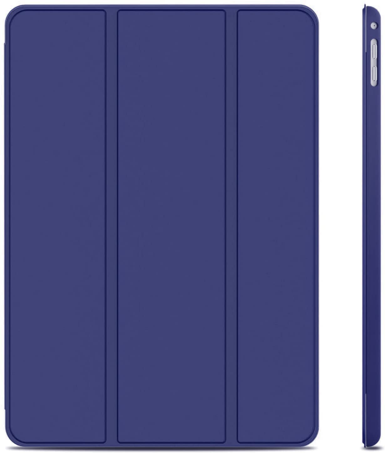 Case for iPad 9.7 inch 2018/2017 6th/5th Generation, iPad Air 1 and iPad Air 2, PU Leather Ultra-Slim Lightweight with Translucent Frosted back Smart Case Cover, Auto Wake/Sleep. (Navy)