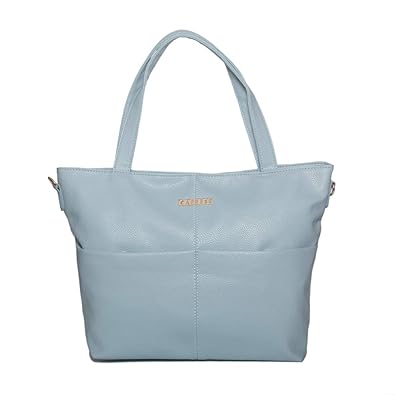 Caprese Ariel Womens Tote Bag (Light Blue)