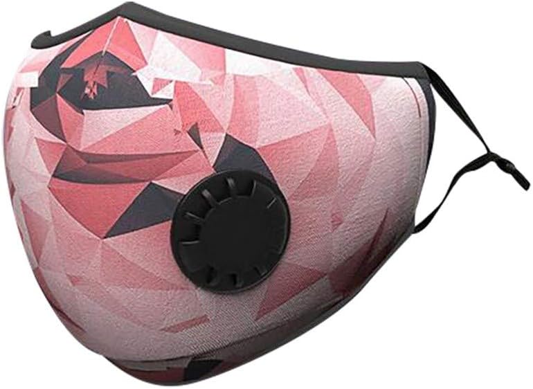 Fashion Mouth Face Protective Cover with Valve Flowers Print Mouth Face Guard Unisex Anti Dust Foggy Face Shields Diving Fabric Reusable Face Guard for Adults Women Men Cycling Skiing Hiking
