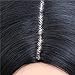 Fani Black Wig Long Straight Middle Part Synthetic Hair Wig Costume Fascinating Women Wig with Free Wig Cap (Black)