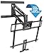 Mount-It! Fireplace TV Mount, Heavy Duty Mantel TV Mount Pull Down Mounting Bracket With Height Adjustment, Fits 50-100 Inch TVs Black 