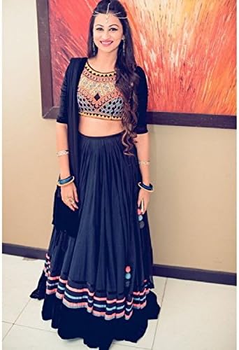 Fab Menia Women's Designer Nevy Lehenga Choli Free Size Multi-Coloured