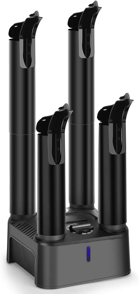 TRUSTECH Boot Dryer - Electric 4 Shoe Dryer with Heat Blower & 180 MIN Timer, Quick Drying & Super Quiet, Boot Warmer Dryer for Work Boots, Shoes, Gloves, Socks, Heat Blower Deodorizer: Shoes