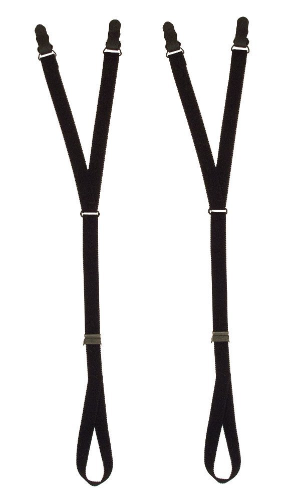Stirrup Style Black Shirt Stays Set (2 Shirt Stays Included) Buy