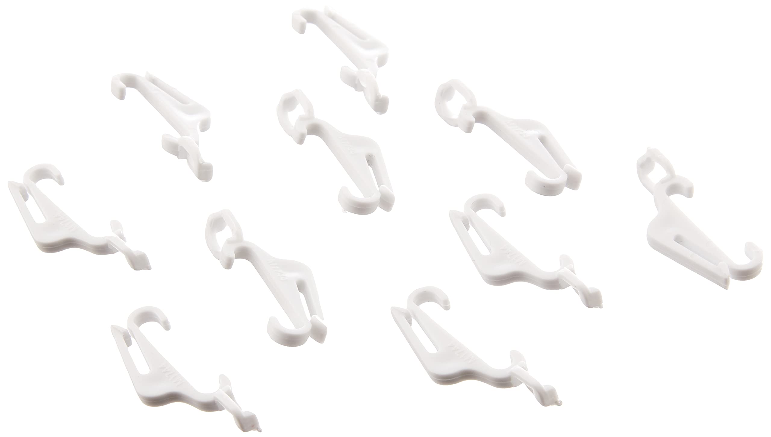 Merriway BH03642 (10 Pcs) Curtain Track Rail Glider Hook To Fit Swish Fast White Curtain Track - Pack of 10 Pieces