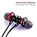 Bluetooth Headphones, V4.1 Wireless Stereo Magnetic Headset with Mic Secure Fit for Running Sport Gym for iPhone 7 Samsung Galaxy S7 & More (Black&red)