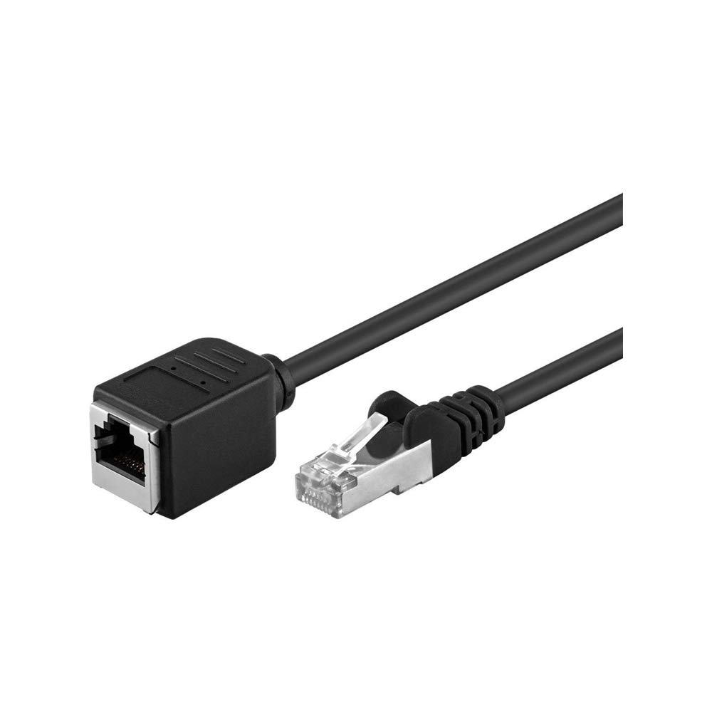 Goobay 91885 CAT 5e Extension Cable, F/UTP, Black, 10m Length