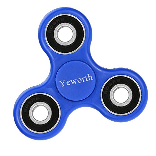Fidget Spinner, Yeworth Spinner Fidget Toy Ceramic Bearing for Killing Time, Relieving Stress and Anxiety-Blue